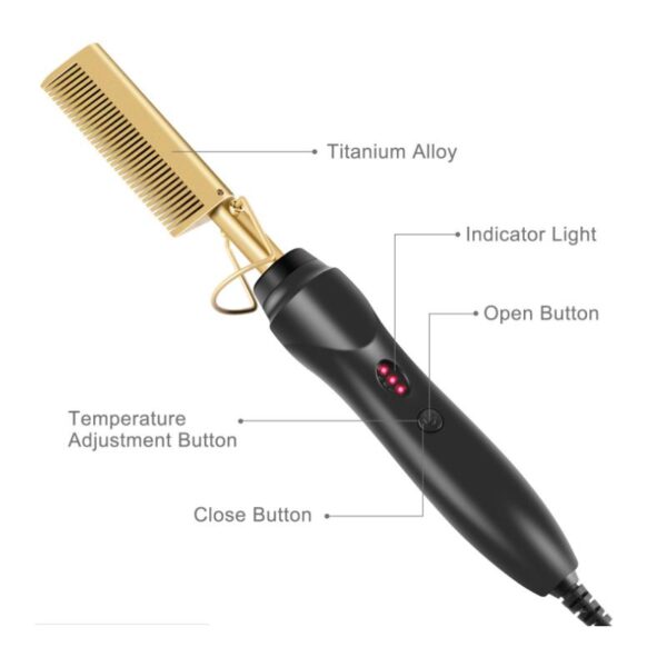⁦2in1 Electric Hot Comb for Hair⁩ - الصورة ⁦9⁩