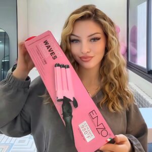 Three 3 barrel ENZO🇮🇹 Pink Deep hair waver EN-1967