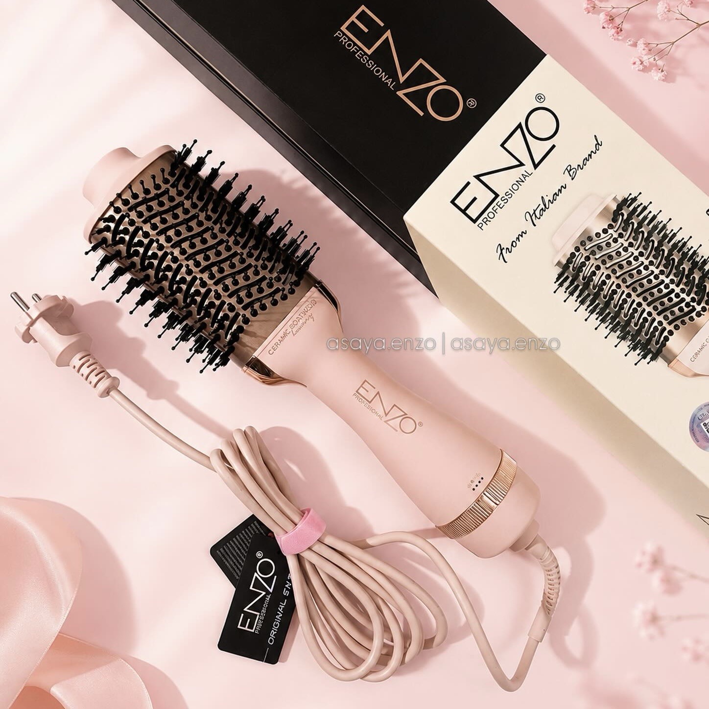 La nouvelle Brosse ENZO🇮🇹 one step 1500w PRO blo-out styler en-6209 - الصورة 2