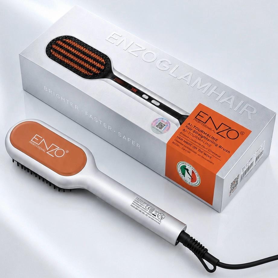 ENZO 🇮🇹 GLAM HAIR straightening brush EN-4100