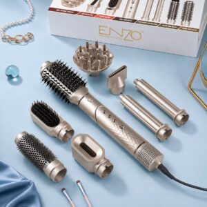 ENZO 🇮🇹 V8 Multi-Styler & Hair Dryer with Coanda Airflow Technology (9 Attachments) EN-755