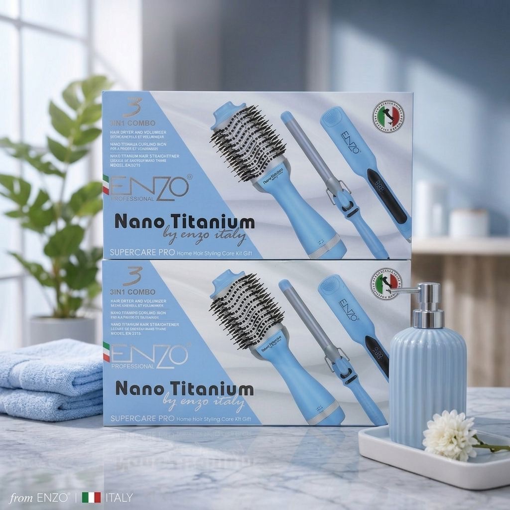 ENZO 🇮🇹 Professional 3in1 nano Titanium combo EN-3313B - الصورة 5